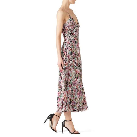 IRO Severn Dress Strappy Floral Printed V Neck Multicolor Size EU 42 - Picture 4 of 11